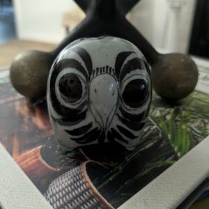 Handcrafted Pale Grey Blue And Dark Indigo  Figurine